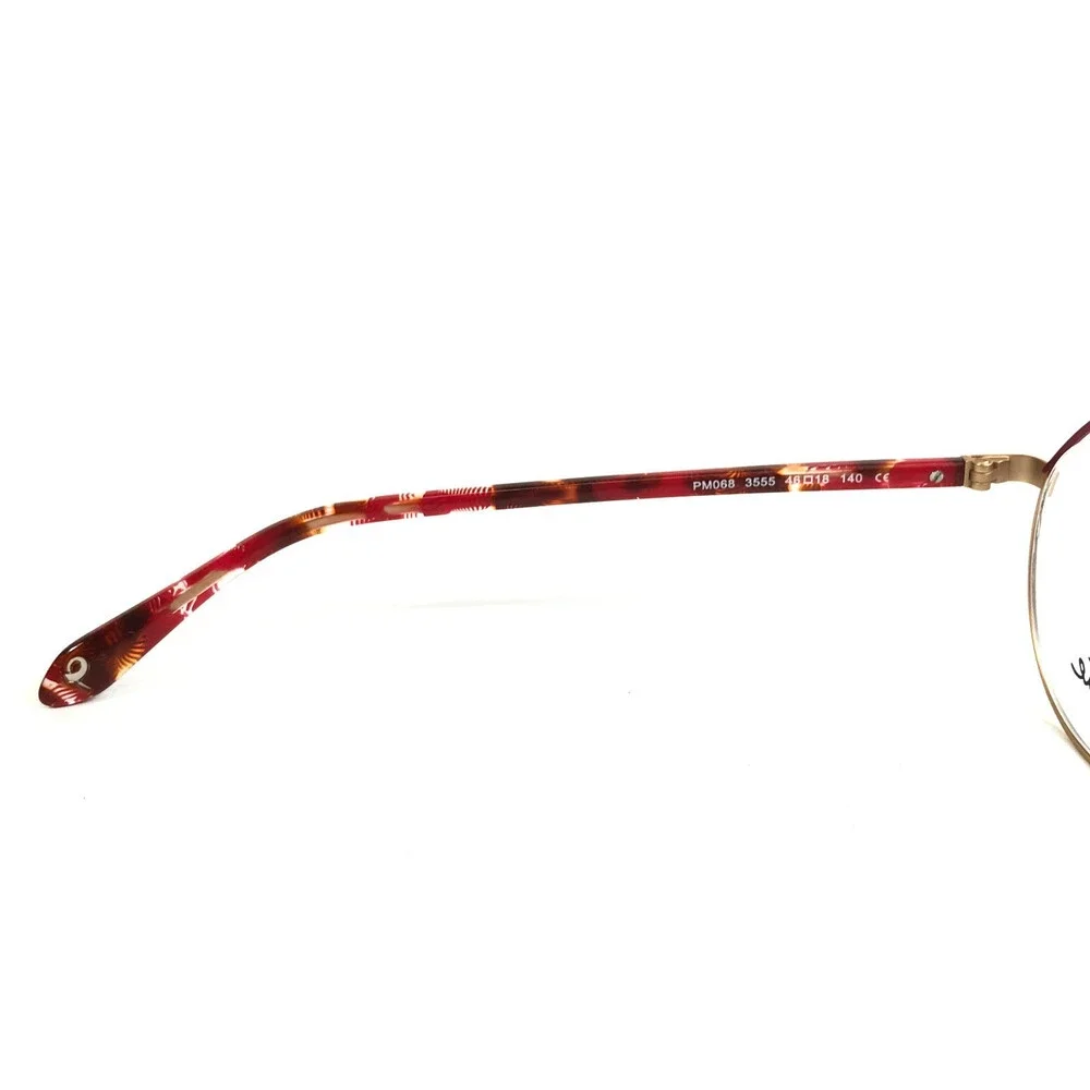J. F. Rey Petite Eyeglasses Frames PM068 3555 Red Gold Semi Rimmed 46-18-140